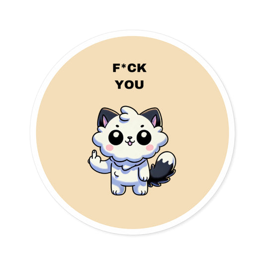 FCK YOU Funny Offensive Cat Sticker