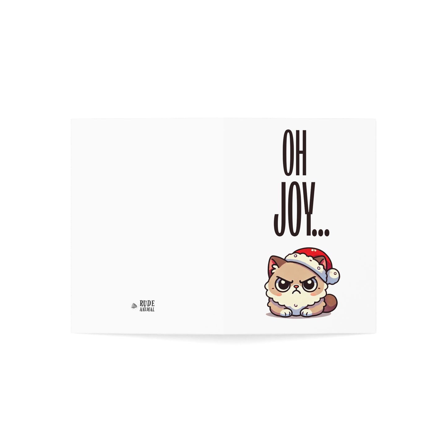 OH JOY! Funny Cat Christmas Card