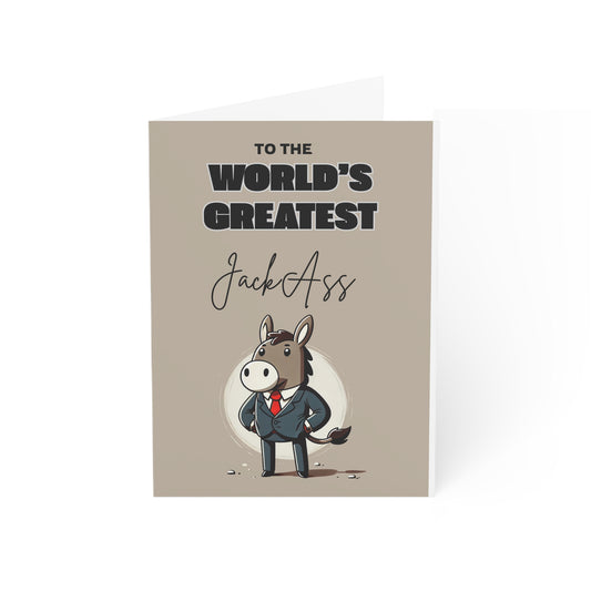 WORLDS GREATEST JACK A** GREETING CARD