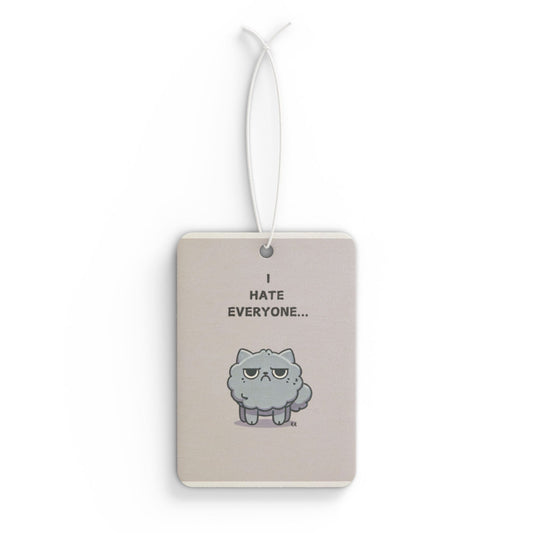 I HATE EVERYONE Funny Cat Car Air Freshener