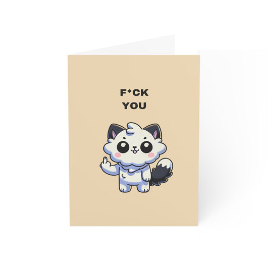 FCK YOU Offensive Cat Greeting Card