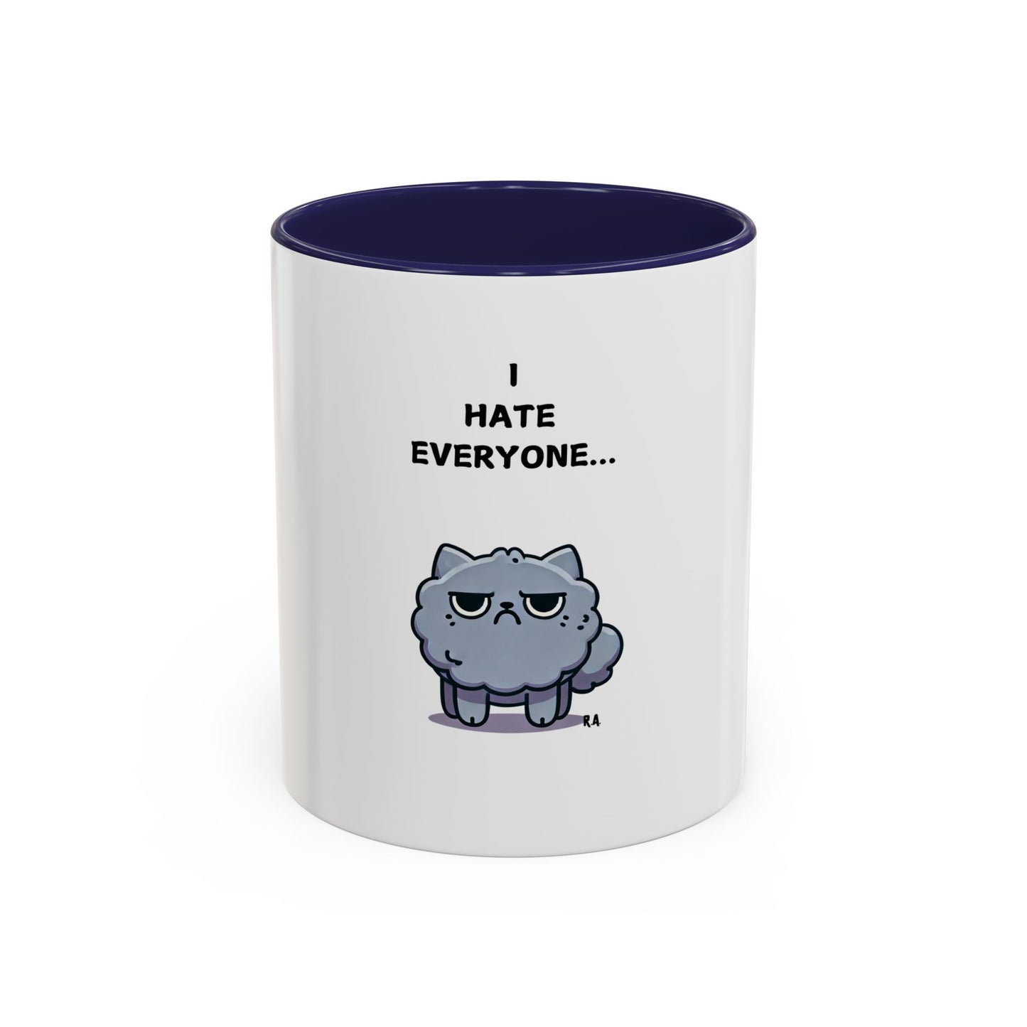 I HATE EVERYONE Cute Cat Mug