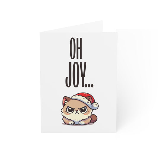 OH JOY! Funny Cat Christmas Card