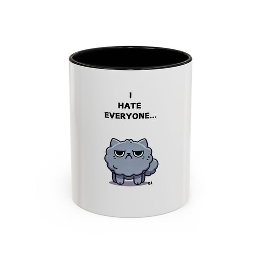 I HATE EVERYONE Cute Cat Mug